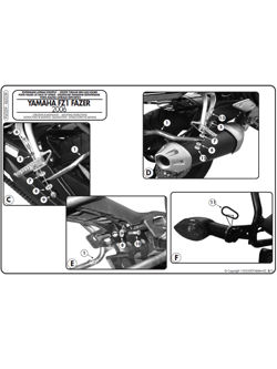 Pannier holder for V35 MONOKEY® SIDE cases for Yamaha FZ1 1000 / FZ1 Fazer 1000  (06 -)