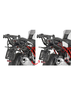 Specific Givi rapid release side-case holder for V35, V37 Monokey® side cases for BMW R 1200 R/ RS (15-18), R 1250 R (19-), R 1250 RS (19-)