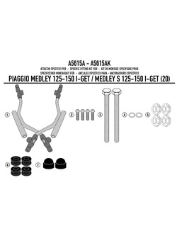 Specific fitting kit for screen 7057A