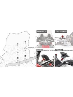 Specific kit GIVI to mount the S900A Smart Bar or the S901A Smart Mount