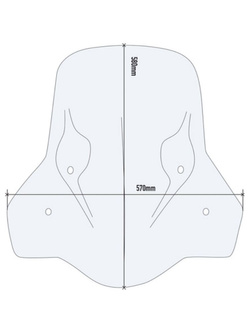 Specific screen GIVI for Kymco Agility 300 R16 (19-) transparent [D6114KIT kit is required to mount the screen]