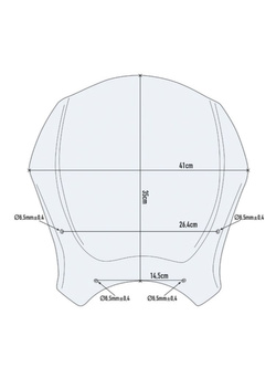 Szyba motocyklowa GIVI 140S Moto Guzzi V7 III Stone Night Pack (19-20) [mocowanie w zestawie] przyciemniana