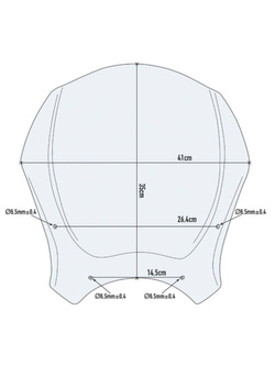 Universal screen GIVI 140A [transparent] Benelli Leoncino 500 [17-21][fitting kit included]