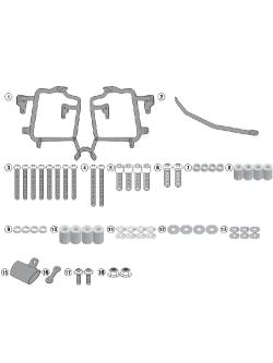 Specific pannier holder for MONOKEY®, RETRO FIT side cases Suzuki DL 650 V-Strom (17-)