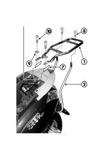 Rear rack Kappa for Monolock® or Monokey® top-cases Zip 50-125 (00 > 12)