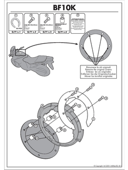 Specific flange for fitting the Tanklock tank bags Specific flange for fitting the Tanklock tank bags
