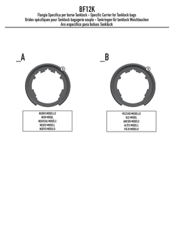 Specific flange for fitting the Tanklock tank bags 