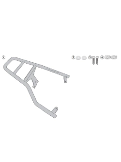 Stelaż pod kufer centralny Monolock Kappa Vespa Primavera 50-125-150 (14-21)/ Sprint 50-125-150 (14-21) czarny