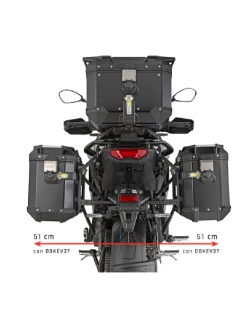 Specific pannier holder Givi PL ONE-FIT for Trekker Outback Monokey® Cam-Side for Triumph Tiger 1200 GT (22-)