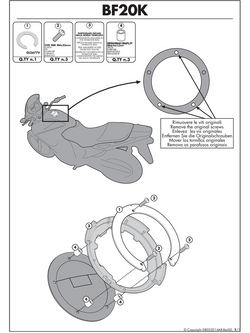 Specific flange for fitting the Tanklock tank bags Specific flange for fitting the Tanklock tank bags