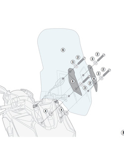 Specific Givi screen for BMW C 400 GT (19-) transparent [mounting included]