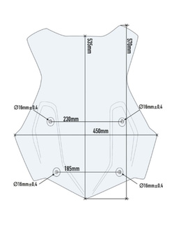 Specific Givi screen for BMW R 1250 GS / Adventure (19-) transparent [fitting kit included]