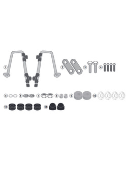 Specific Givi fitting kit for screen 1168A for Honda Super Cub C125 (18-)