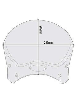 Universal screen GIVI 100ALB [black] Benelli Leoncino 500/ Trail (17-) [fitting kit included]