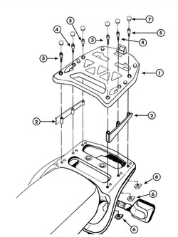 Specific rear rack GIVI for Monokey® top case Honda Africa Twin 750 (93 > 02)