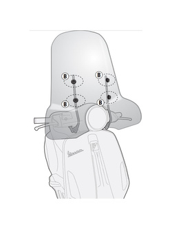 Mocowanie szyby Givi do Vespa Primavera 50-125-150 (14-20)