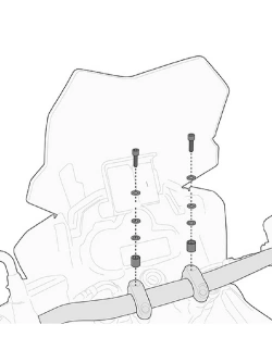 Specific kit GIVI to mount the S900A Smart Bar or the S901A Smart Mount