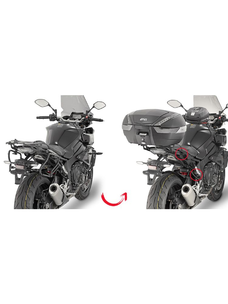Stelaż Givi pod kufry V35/V37 Monokey Side z funkcją szybkiego demontażu do Yamahy MT-10 (16-21)