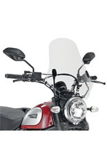 Transparent screen GIVI Ducati Scrambler 400 [16-20]/ Icon 800 [15-21][fitting kit included]