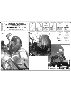 Specific fitting kit for 140D for Yamaha FZ6