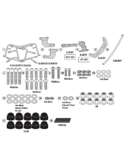 Stelaż kufrów bocznych Monokey Cam-Side Kappa KL One-Fit BMW F 900 GS (24-) [montaż do stelaża centralnego]