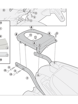 Rear rack GIVI for Monokey® top-case for Triumph Tiger Sport 1050 (13-20) [Monokey® plate included]