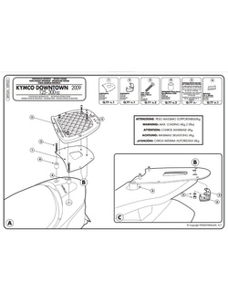 Specific rear rack for MONOLOCK® top case Kymco Downtown 125i-200i-300i [09-17]