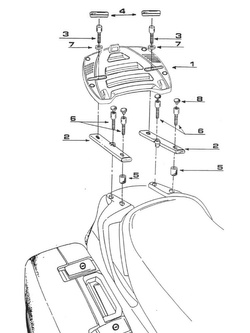 Specific rear rack for MONOKEY® top case HONDA ST 1100 Pan European