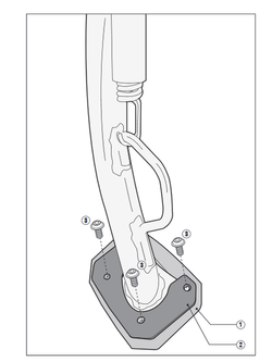 Specific support in aluminium for  BMW F650GS 13-16, F 700 GS (13 > 16)