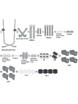 Fitting kit GIVI A1200A for screen 2166A for Honda CB 750 Hornet (23)