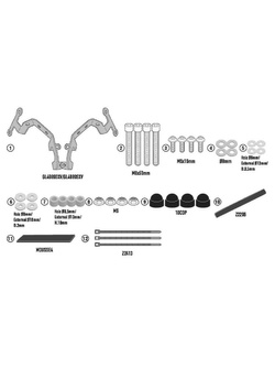 Fitting kit GIVI A1200A for screen 2166A for Honda CB 750 Hornet (23)