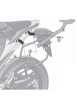 Holder GIVI for Easylock side bags, or soft side bags Honda NC 700 S/ X [12-13]/ 750 S/ X DCT [14-15]