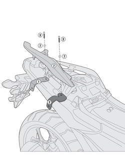 Specific kit to install the PLX1146 / PL1146 / PL1146CAM / TST1146 without the specific rear rack 1146FZ