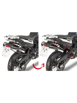 Stelaże z możliwością szybkiego demontażu pod kufry boczne Monokey dla BMW F 650 GS / F 800 GS (08-17), F 700 GS (13-17)