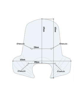 Specific screen, transparent Givi KYMCO Like 125-150 (17-20) Specific screen, transparent Givi KYMCO Like 125-150 (17-20)