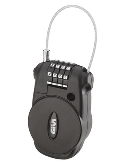 Padlock GIVI with retractable wire and combination lock