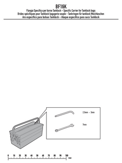 Specific flange for fitting the Tanklock tank bags BF15