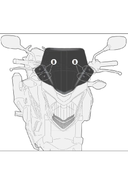 Specific screen Givi for Honda CB 500 F (13 > 15)  