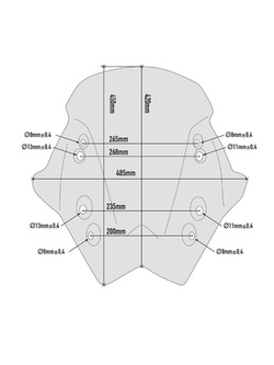 Smoked screen Kappa Kymco AK 550 [17-21]