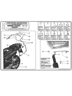 Pannier holder GIVI for Monokey® retro fit side-cases Honda XL 650 V Transalp [00-07]