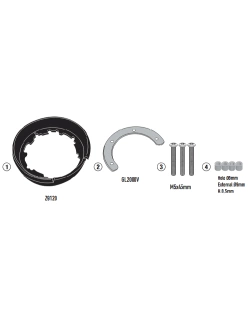 Specific Kappa flange for fitting the tank bags with Tanklock system for BMW R 1300 GS (23-)