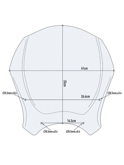 Szyba motocyklowa Givi 140A do Triumpha Trident 660 (21-) przezroczysta [mocowanie w zestawie]