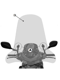 Fitting kit GIVI for 440A and 441A screens Kymco Agility 50-125-150-200-R16 [08-13]