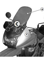 Fitting kit GIVI for 408D screen Kawasaki KLR 650 Enduro [07-20]