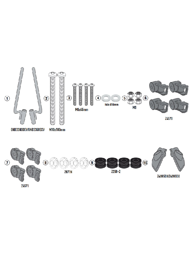 Mocowanie szyby do skutera GIVI Piaggio Liberty 50/ 125 (25-)