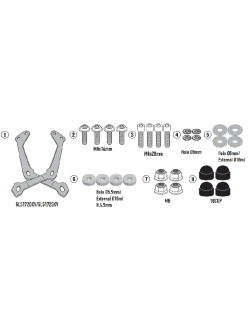 Specific fitting kit for screen 1173S for CF Moto 700 CL-X (21)