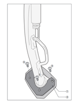 Specific support in aluminium for BMW F 800 GS (08 > 17), F 800 GS Adventure (13 > 18)