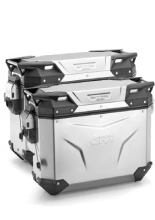 Zestaw kufrów bocznych GIVI Trekker Outback EVO Smart 40/44 aluminiowych, anodyzowanych [z 3 wkładkami SLR; poj.: prawy 40 l, lewy: 44 l]