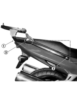 Specific rear rack for MONOKEY® or MONOLOCK® top case Honda CBR 1100 XX 97 > 09