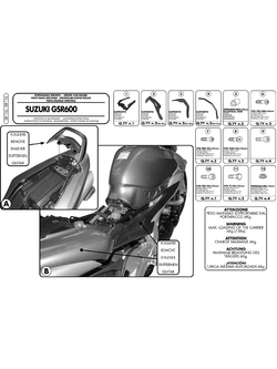 Rear rack for MONOKEY® top-case for Suzuki GSR 600 (06 > 11)